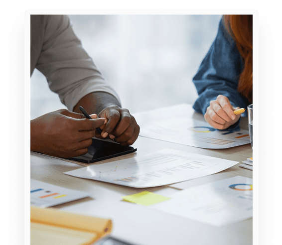 Vision - Person with binoculars looking at landscape